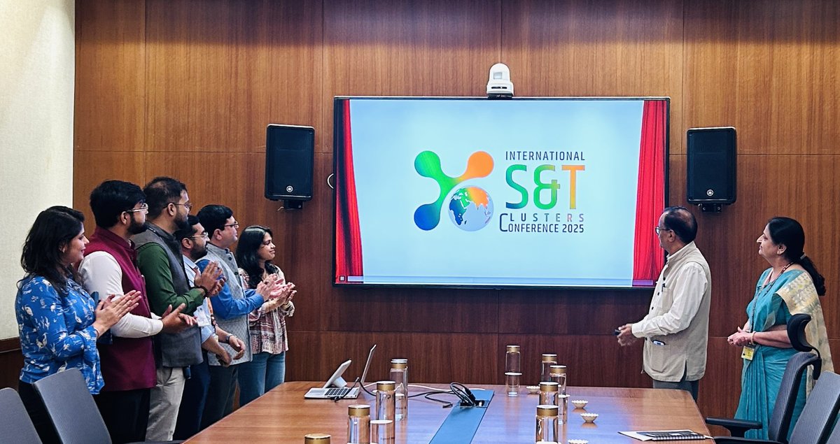 Prof. <a href="/AjaySoodIISc/">Ajay Sood</a>, <a href="/PrinSciAdvGoI/">Principal Scientific Adviser, Govt. of India</a> , unveiled the official logo of the International Conference on S&amp;T Clusters on 3rd October 2025. Scientific Secretary Dr. Parvinder Maini also joined for the launch.

The conference, focused on ‘Making Lives Easier Through S&amp;T’, will be held