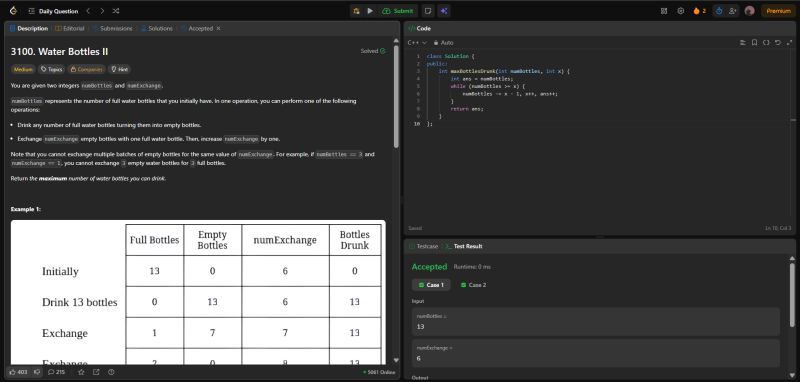 Anurags44798025's tweet image. Day 67 of my #100DaysOfCode journey! ✅
Recursively explored all paths to find combinations summing to the target. The key is allowing the same element to be chosen again in the next recursive call
#LeetCodeChallenge #CPP #Backtracking #ProblemSolving #Tech