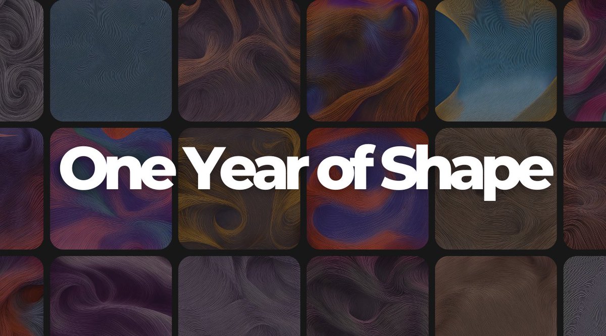 Shape_L2's tweet image. 365 days of activity transformed into art
One Year of Shape

mint opens @ 12pm et
guaranteed mint for top 250 leaderboard!
⚫️🟡⚪️🟤