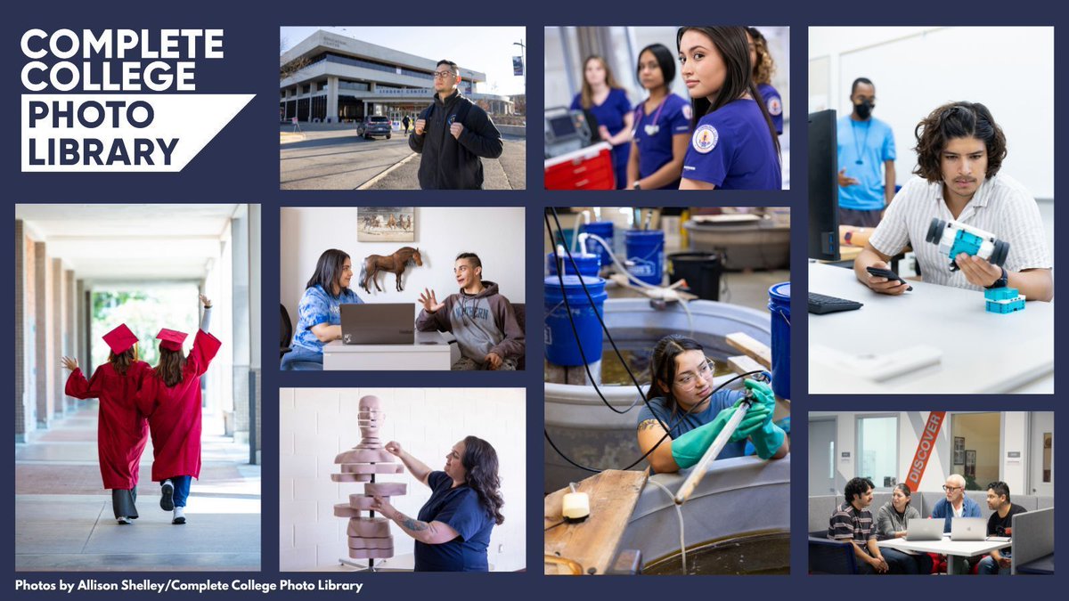 During #HispanicHeritageMonth, we are proud to spotlight images from the Complete College Photo Library, feat. #HSIs and students, faculty, and staff who identify as Hispanic.
 Find hundreds more free, real images of #highered: 
 CompleteCollegePhotoLibrary.org