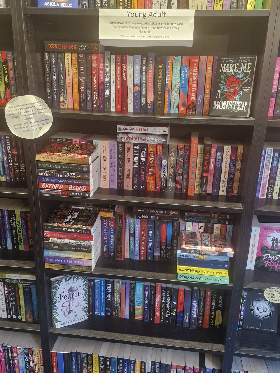 Our YA shelves are overflowing with booky joy and we don't have enough space for them all.

Anyone for a book?