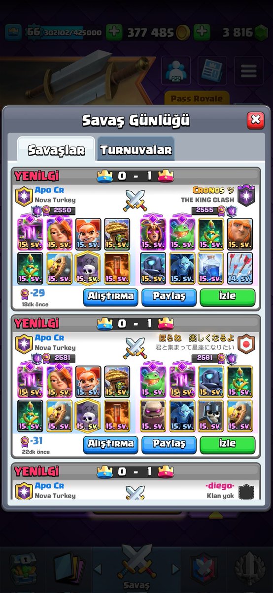 3000 > 2500 bir daha asla kupa kasmayacağım