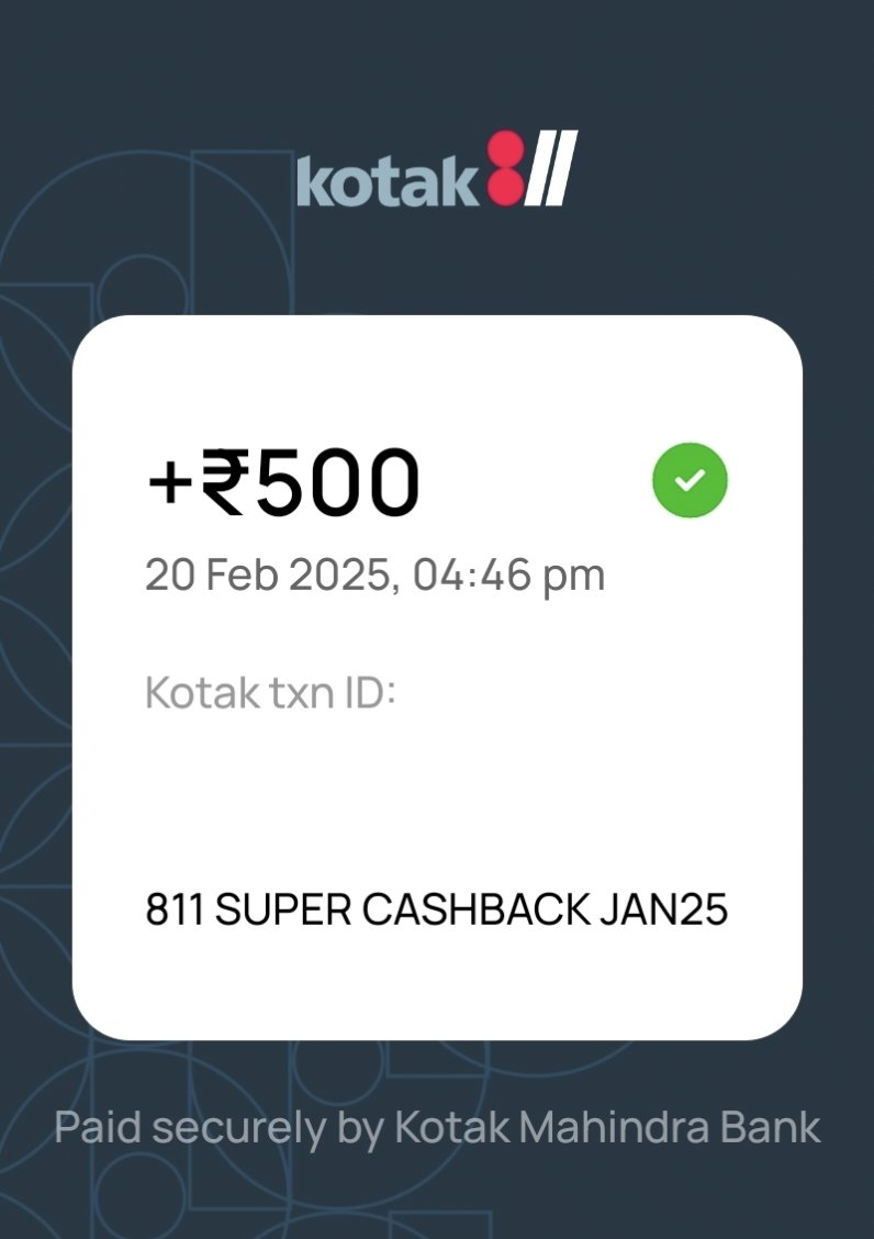 NayanB9775's tweet photo. @cb_doge Open Kotak811 super savings account and earn ₹500/month

Open Link:
https://t.co/vB829jS5tV https://t.co/CgxhdRmVJ6
