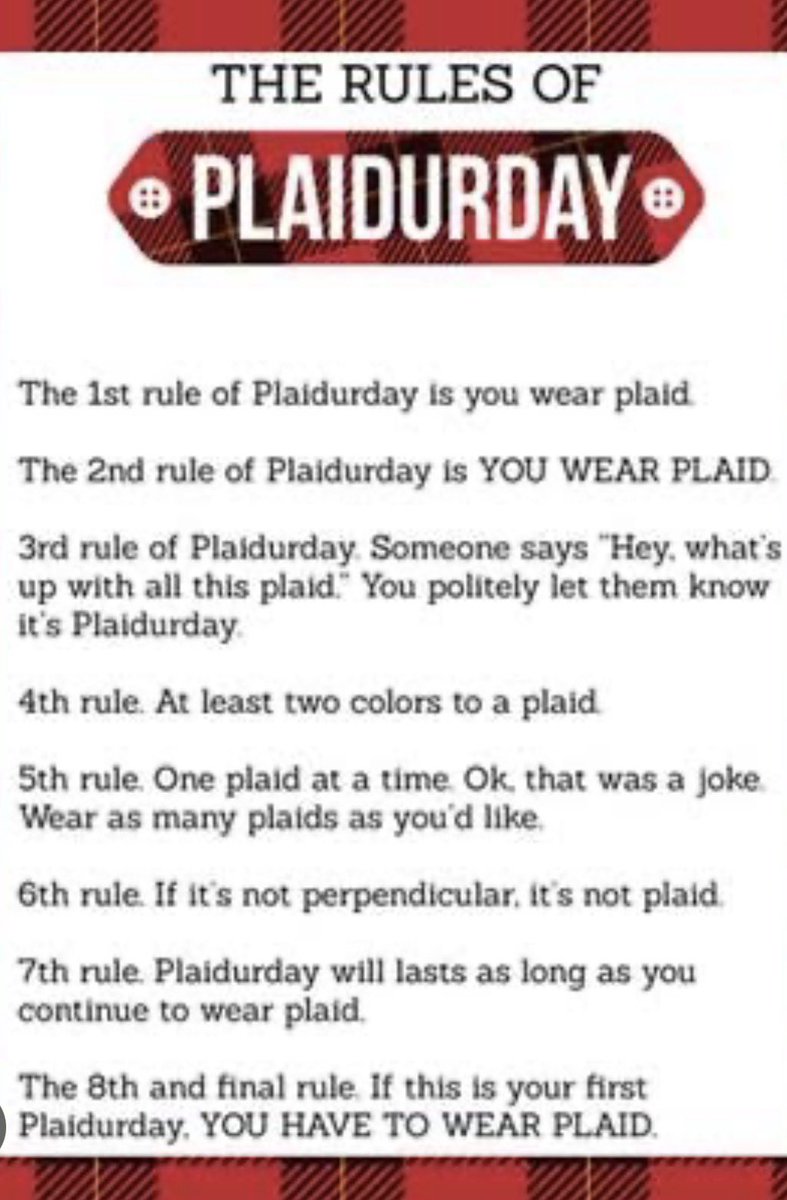 Happy Plaidurday to everyone who celebrates