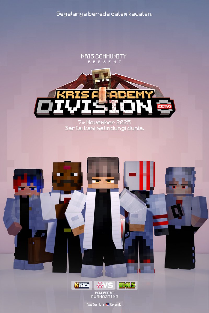 KRISCommunityMY's tweet photo. 🕷️ KRIS Academy: Division Zero 🕷️
Full announcement text is in this thread!
Join the Discord server to start your application

Poster by @Darkonov_

#kriscommunity #krisacademy #ovshosting  #owlscottage #minecraftmalaysia #moddedminecraft #minecraft #minecraftjava https://t.co/FLJ1g9SyTd