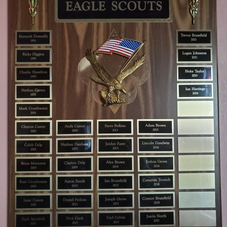 I have three sons on this plaque - I cannot even come close to expressing how proud I am of their accomplishments. I know how blessed I've been as a father of four amazing kids.