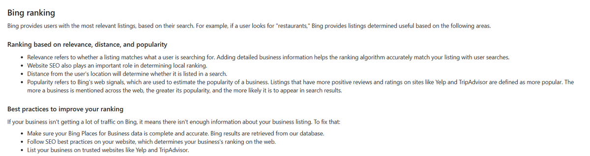 OMGNational's tweet photo. @rustybrick @BingPlaces @bing Interesting how they clearly laid out the Bing ranking factors, and the similarity to Google's Local Ranking Factors. https://t.co/enpXTQeIwt
