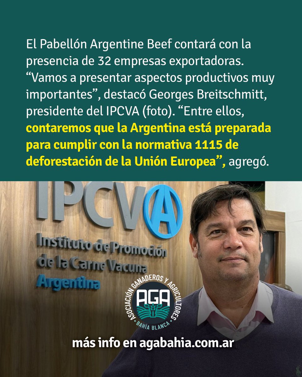 IPCVA: 32 frigoríficos argentinos estarán en Anuga 2025 agabahia.com.ar/nota/ipcva-anu…