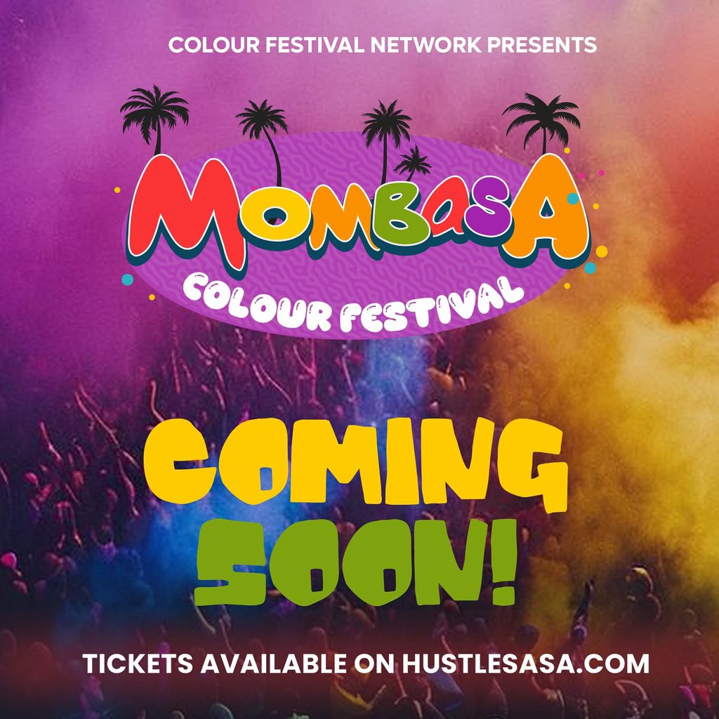 🌴🌊 Mombasa! 🌴 #colourfestke 🇰🇪 is COMING this DECEMBER 2025 🌈🔥

Don’t miss the ultimate music + vibes + colour experience 💃🏽🎶✨

🎟 Limited Early Bird Tickets now at 449/- on <a href="/Hustle_Sasa/">HustleSasa</a> 🚀

More Info Coming Soon!! 

#MsaColourFest 
#ColourFestKE