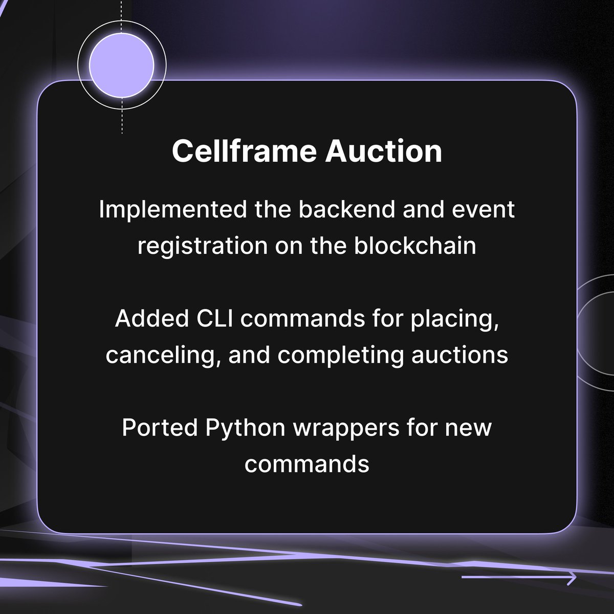 cellframenet's tweet image. ⚡️ Wrapping up September!

We’ve compiled the key events and development updates into handy cards. 
Swipe through the slider to catch all the important highlights!

Find details in our post: t.me/cellframeworld…

#worklog_cards_cellframe