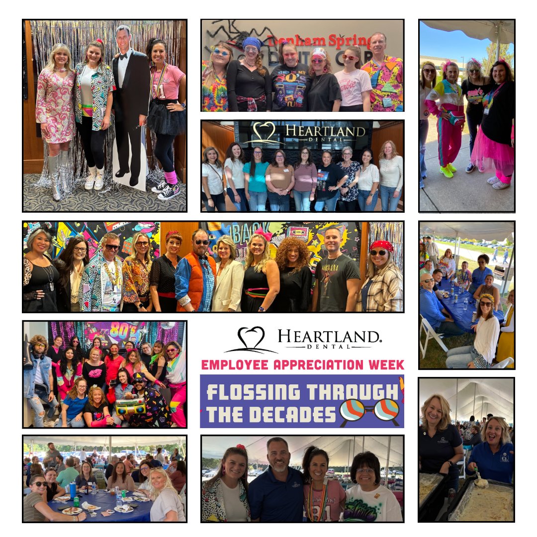 As Employee Appreciation Week wraps up, we want to say THANK YOU 💙 Every role, every effort, every day adds up to something extraordinary. You are the reason #HeartlandDental continues to thrive. We will always celebrate our people, decade after decade. 
#WeAreHeartlandDental