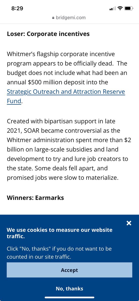 chrislong_mi's tweet photo. 🔥 EXCELLENT JOB SPEAKER MATT HALL & MICHIGAN REPUBLICANS! 🔥

Whitmer’s corporate welfare slush fund—better known as the Strategic Outreach and Attraction Reserve Fund (SOAR)—is finally on the chopping block! For years, Whitmer and the Democrats shoveled billions of YOUR tax dollars into sweetheart deals, subsidies, and broken promises to big corporations. They called it “economic development,” but in reality, it was nothing more than corporate handouts that left taxpayers holding the bag while jobs never materialized.

Now, thanks to Speaker Matt Hall and the Republican leadership, this year’s budget doesn’t include the $500 MILLION annual deposit Whitmer wanted to keep wasting. That means a major chunk of Whitmer’s flagship corporate incentive program is officially DEAD.

This is a victory for common sense.
This is a victory for Michigan taxpayers.
And this is a victory for our Republican leadership who had the courage to say ENOUGH!

👏👏👏 Thank you Speaker Hall and every Republican who stood strong against corporate welfare and fought to protect Michigan families from Whitmer’s reckless spending spree

@RepMattHall @MIGOP @MI_Republicans #Michigan #Republicans #GOP
