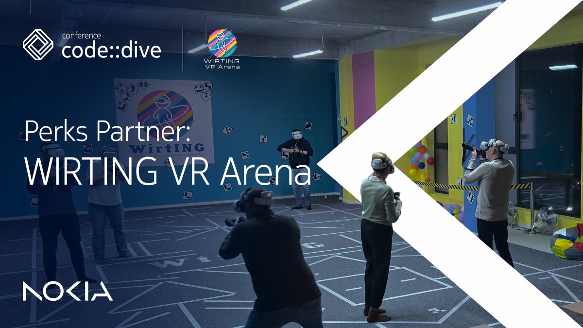 code_dive_pl's tweet image. Step into another dimension with our #PerksPartner, Wirting VR Arena - 100m² of free-roam VR with no cables, powered by premium Meta Quest tech. Seamless experience, zero-lag gameplay across exclusive titles: team battles, co-op missions, and solo adventures 🥽