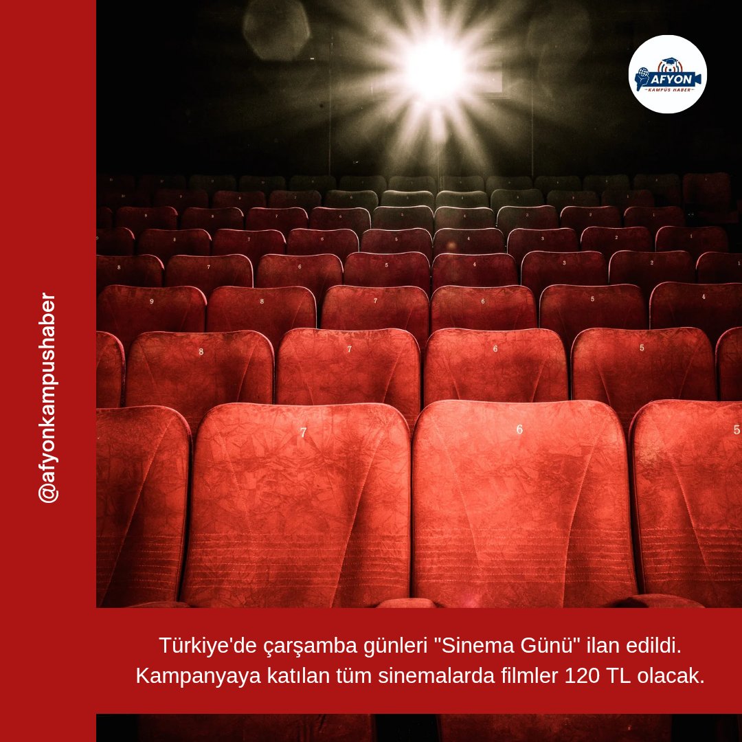 🎥Bakan Ersoy Duyurdu: Türkiye’de Kültür-Sanat sezonu başladı!

Türkiye'de, 2025-2026 Kültür-Sanat Sezonu, “Sanat Her Yerde” vizyonuyla yeni bir döneme başlıyor. Çarşamba günleri "Sinema Günü" ilan edildi! 

Detaylar için: instagram.com/p/DPWUBnPCFIW/

#Sinema #Sanat #Türkiye #Tiyatro