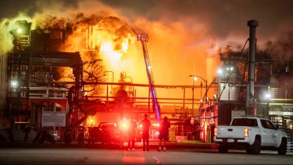 NotiClipve's tweet photo. Incendio en Refinería Chevron El Segundo: Sin Heridos y Bajo Control https://t.co/s4ZoStxQgx https://t.co/ajHXAjwj9d