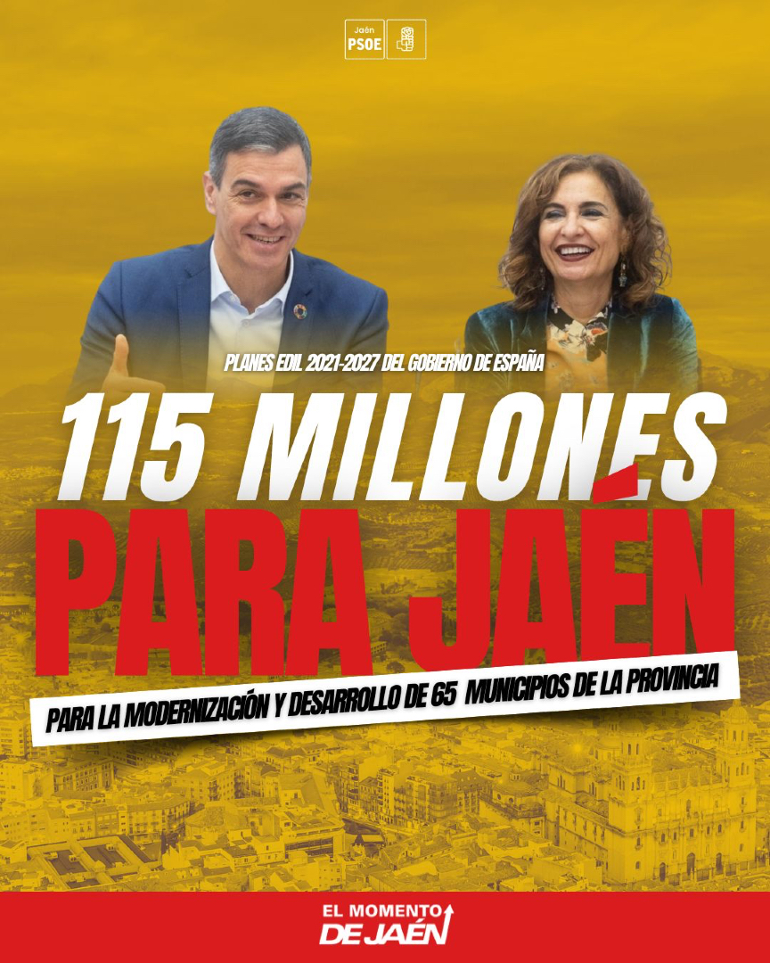 PSOEJAEN's tweet image. 🔴↗️ 𝘼𝙋𝙐𝙀𝙎𝙏𝘼 𝙃𝙄𝙎𝙏𝙊́𝙍𝙄𝘾𝘼 𝘿𝙀𝙇 𝙂𝙊𝘽𝙄𝙀𝙍𝙉𝙊 𝘿𝙀 𝙀𝙎𝙋𝘼𝙉̃𝘼 𝙋𝙊𝙍 𝙇𝘼 𝙋𝙍𝙊𝙑𝙄𝙉𝘾𝙄𝘼 𝘿𝙀 𝙅𝘼́𝙀𝙉

🌹👉🏻 La nueva inversión de 115 millones en fondos europeos constata que vivimos una etapa sin precedentes, con el Gobierno de Pedro Sánchez totalmente…