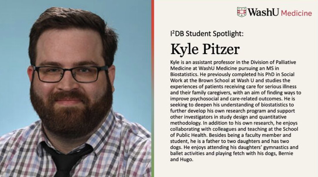 We're excited to share an I2DB Student Spotlight today! Please welcome Kyle to I2DB! ⭐