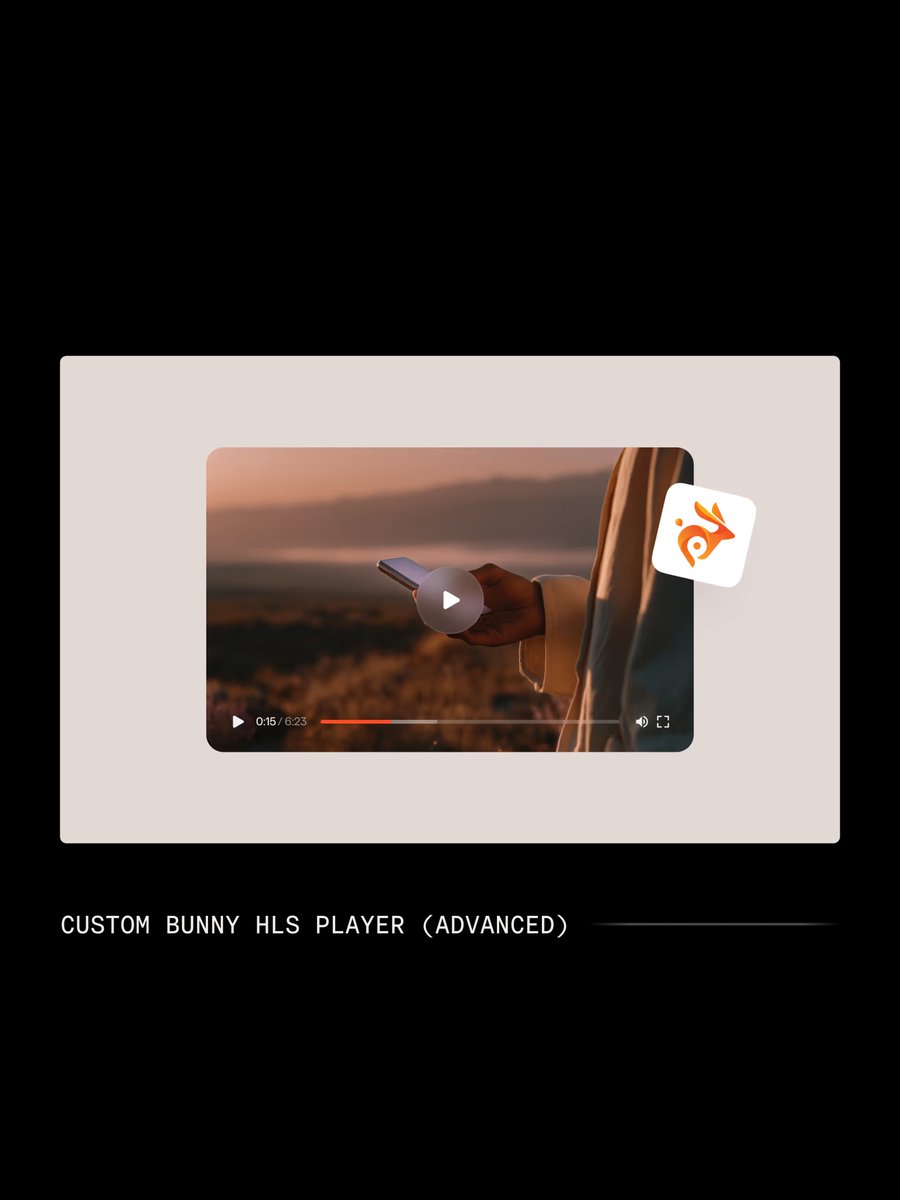 A custom video player setup for HLS streaming (really cool stuff).

<a href="/iljavaneck/">Ilja van Eck</a> made YouTube videos recently about <a href="/BunnyCDN/">bunny.net 🐰</a> and HLS videos.