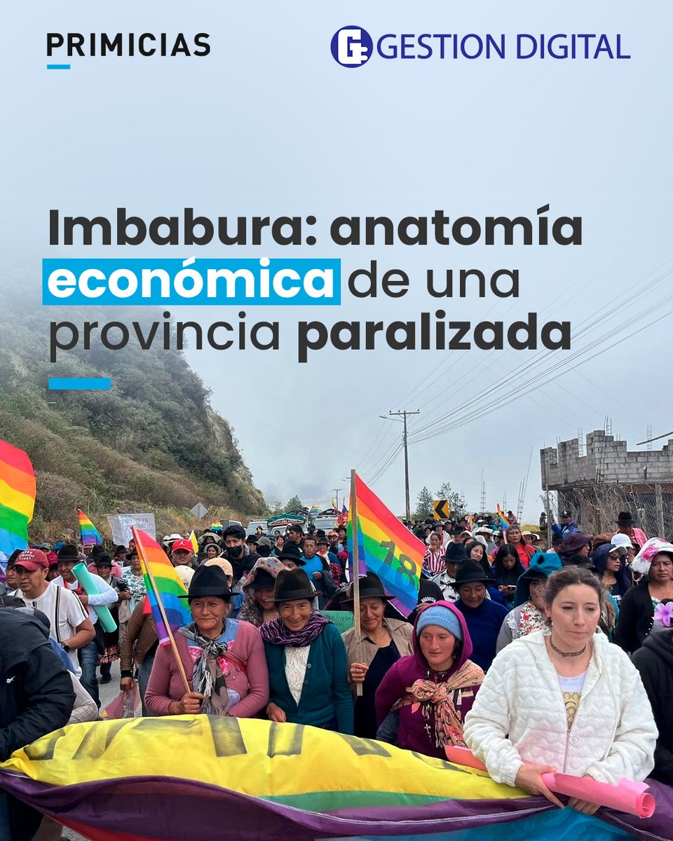 #GestiónDigital | En solo siete días, Carchi e Imbabura perdieron USD 42 millones, un golpe directo a su economía. Si el paro continúa, las pérdidas crecerán y golpearán con mayor fuerza a los sectores más dependientes de movilidad y abastecimiento. prim.ec/6yyn50X5YcM