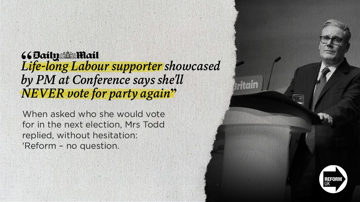 Voters across the country are delivering a message to Keir Starmer this week.

Britain wants Reform. 🇬🇧