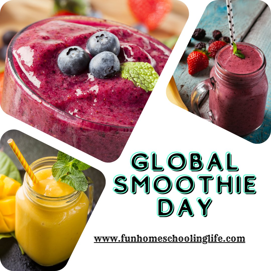 Fun_Homeschool's tweet image. Global Smoothie Day! Let everyone in the family make their favorite smoothies. Let them pick their own ingredients. Enjoy them as a family. This is a great way to get the nutrients you need in a fun and easy way.
#globalsmoothieday, #smoothieday, #funhomeschoolinglife