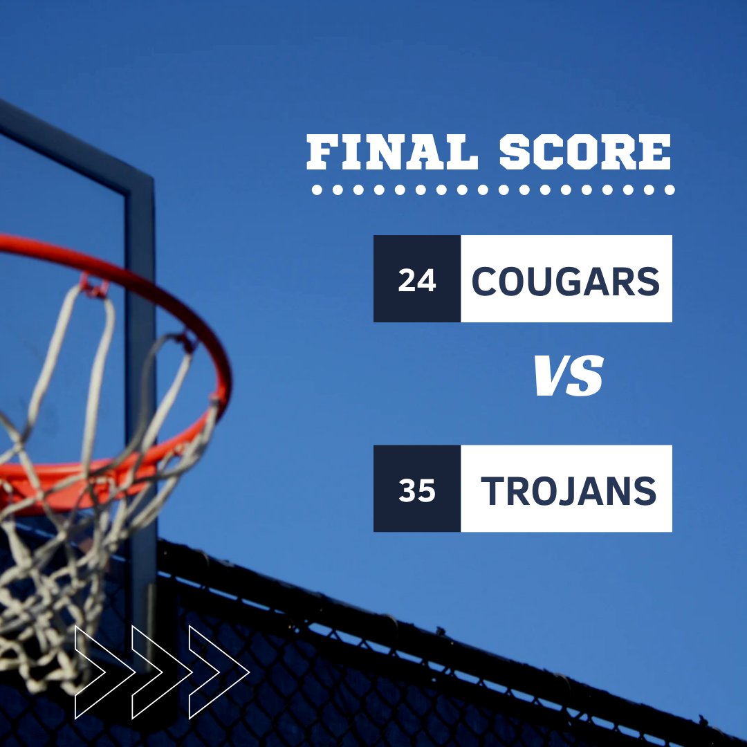 Our 8th grade girls basketball team lost in a hard fought game vs Aylor middle school on monday night. 
#GreatJobCougars