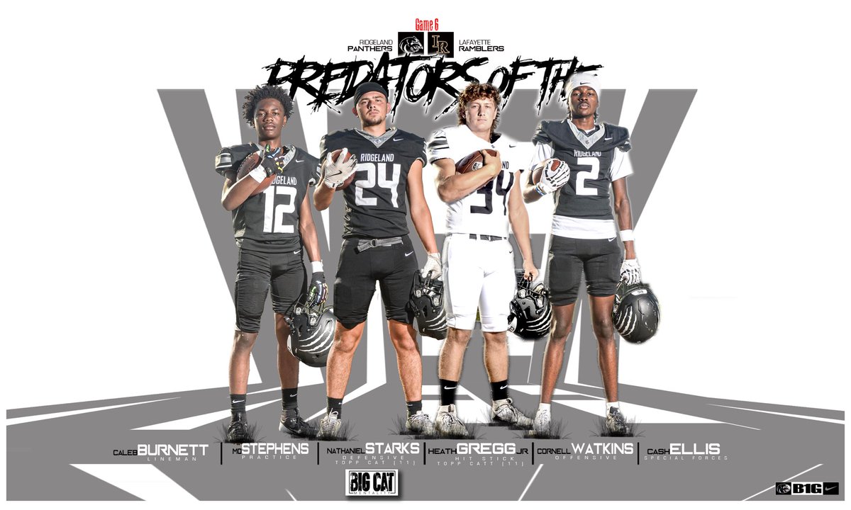 Congrats to the PREDATORS of the WEEK last Friday vs Lafayette. #B1GCATmentality