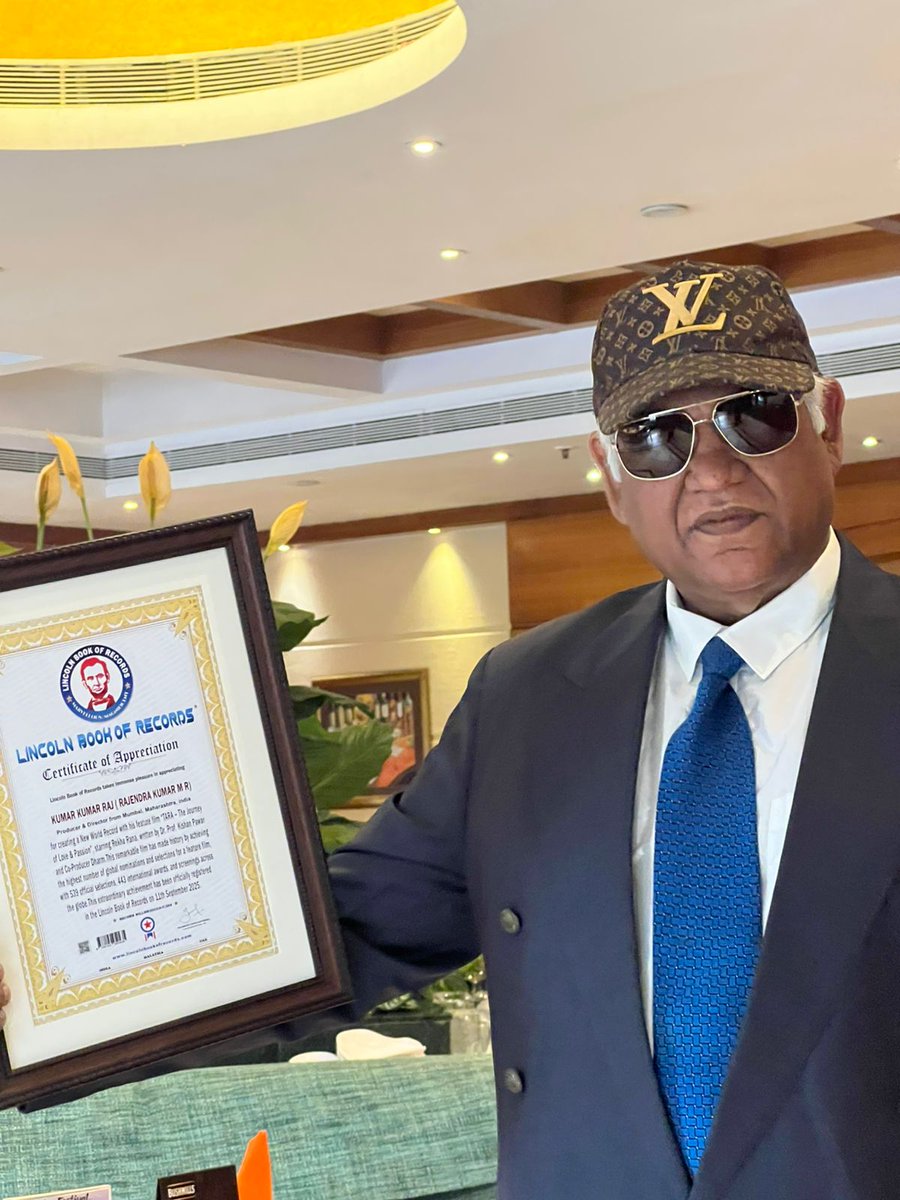 Kumar Raj Production (@kumarrajprod) on Twitter photo 🏆 Most international awards won by a single feature film
🎥 500+ global awards for his iconic women-centric film TARA
🎖 Represented India at the Oscars
📽 30+ World Records 🏆 Most international awards won by a single feature film
🎥 500+ global awards for his iconic women-centric film TARA
🎖 Represented India at the Oscars
📽 30+ World Records