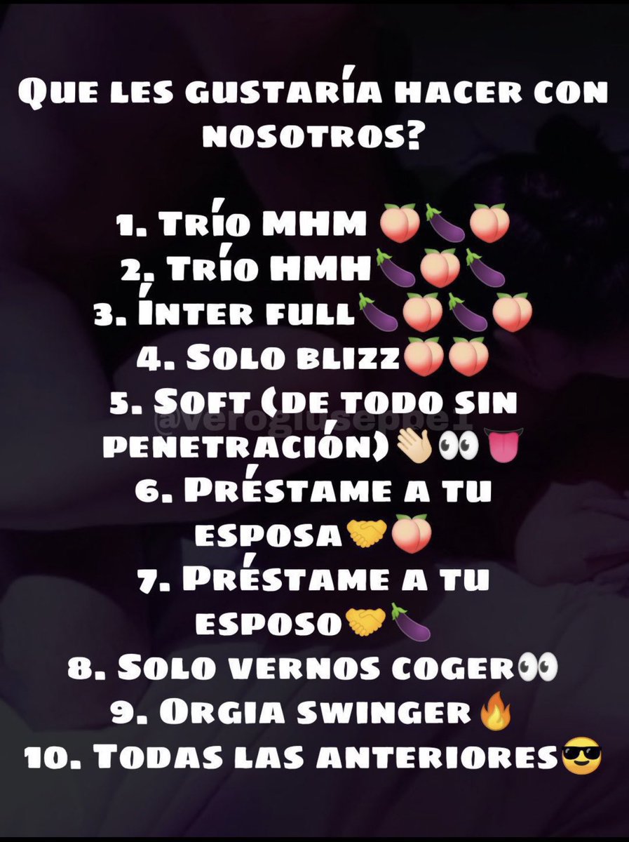 😋Bellas y bellos, los leemos, con confianza que no mordemos, o quien sabe ... 😈🔥😋