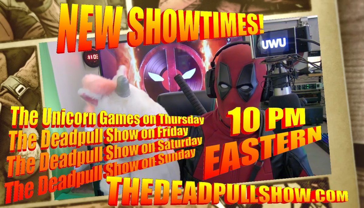 thedeadpullshow's tweet image. BIG ANNOUNCEMENT!   Starting tonight ALL SHOWS WILL BE AT 10PM Eastern!   Even my dumbass can remember that!   😅  twitch.tv/thedeadpullshow