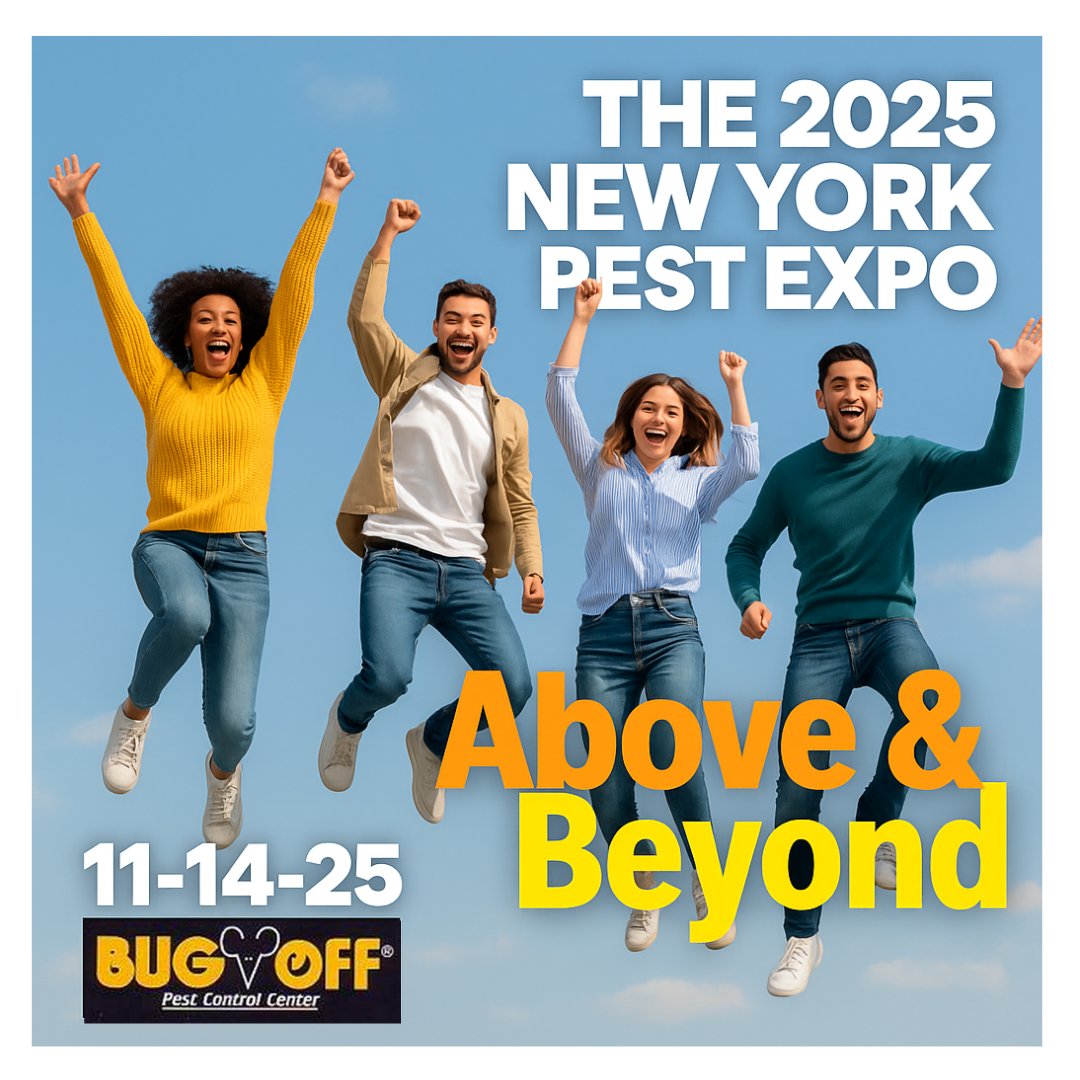 BugOffPest's tweet image. If you’re a Pest Pro THIS IS YOUR BIG SHOW!
Harness the power of the New York Pest Expo — it’s all waiting for you. We’re going above &amp;amp; beyond at the New York Pest Expo! DON’T MISS OUT!
11/14/25
Register today: tinyurl.com/ms5sxfye

#NewYorkPestExpo #PestManagementPros #BugOff