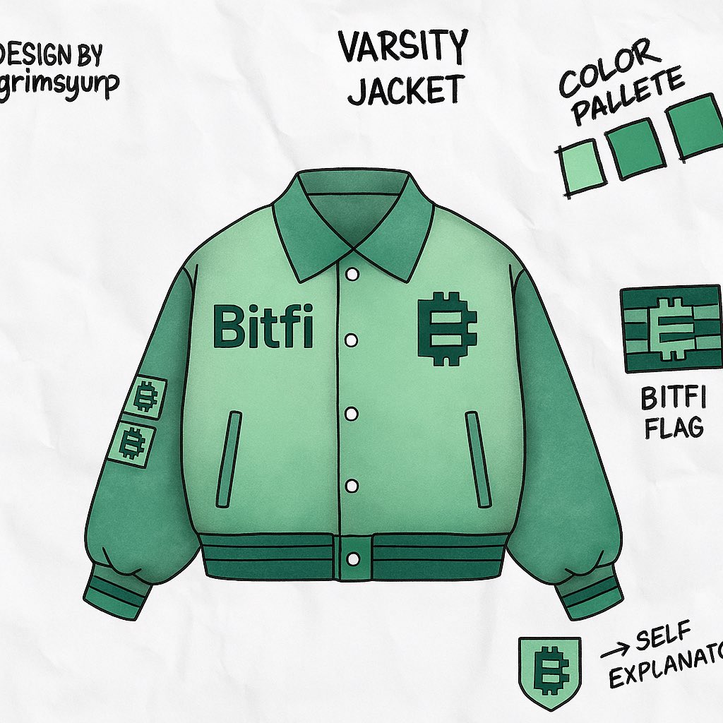 AHulahup's tweet photo. Introducing the BitFi Merch, A sleek fusion of the BitFi logo and modern tribal accents, crafted with BitFi’s fresh &amp; futuristic color palette. Simple, bold, and made to stand out anywhere.

@Bitfi_Org 

#BitFi #Streetwear #CryptoStyle #BitFiMerch https://t.co/SKyafSB0hM