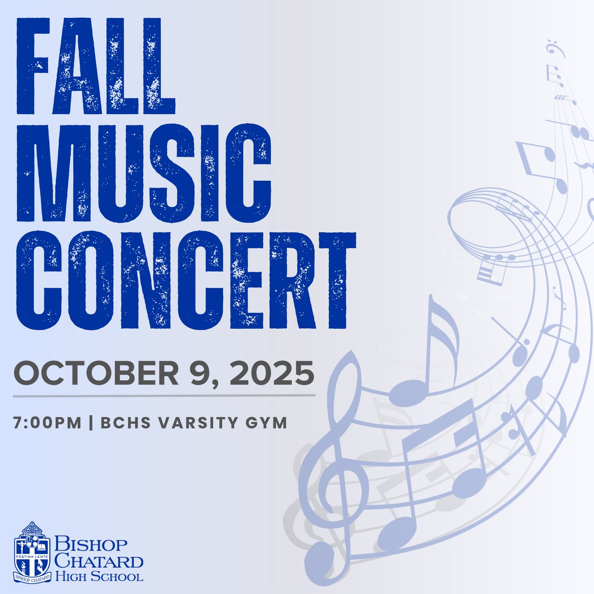 🎶 Save the Date!⁠
⁠
Our Fall Music Concert is Thursday, March 9 at 7:00 PM in the Varsity Gym.⁠
⁠
✨ Admission is FREE — see you there!⁠
⁠
#GoTrojans