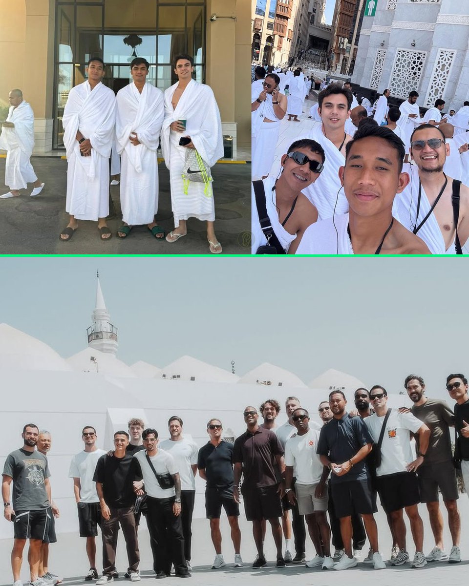 Beberapa pemain Timnas Indonesia sudah tiba di Arab Saudi. Sejumlah pemain melaksanakan ibadah Umroh. Yang lain juga refreshing sejenak berkumpul. ♥🤍