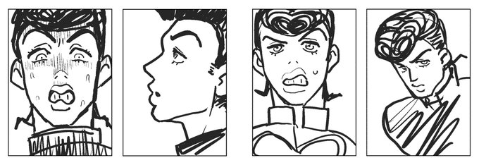 何も資料見ないで描いた仗助かわいいから見て 