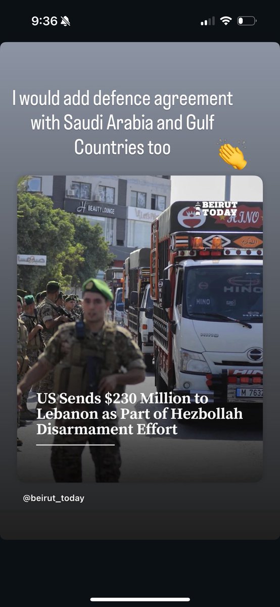 Lebanon must defend its boarders that are constantly being violated under international law. UN Resolution 1701 must be strengthened and reaffirmed. Tools need to be given to the Lebanese Armed Forces and I would add a defence pact with Gulf Countries too.