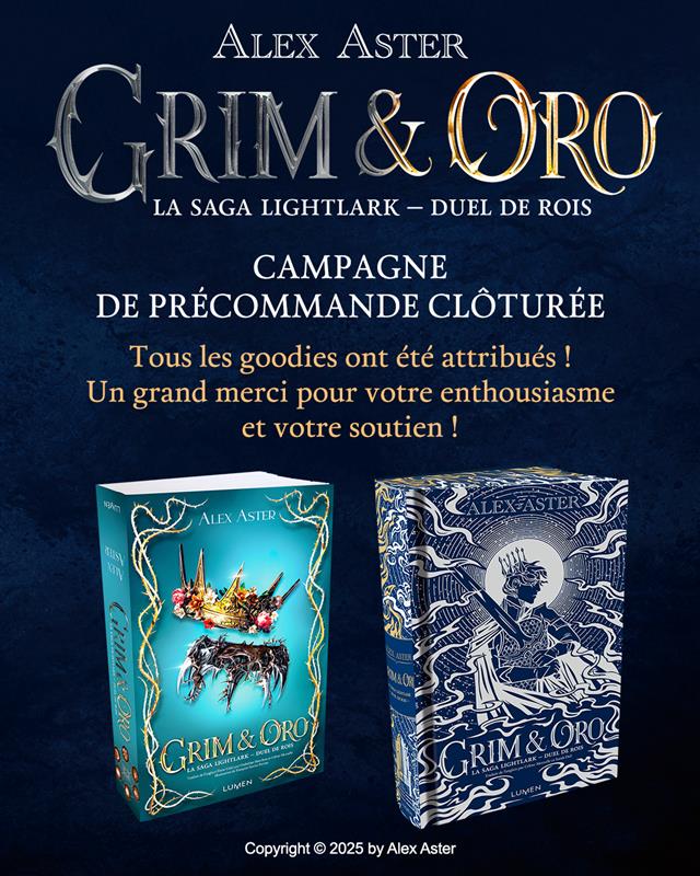 LumenEditions's tweet photo. Campagne de précommande Grim et Oro : c’est déjà fini !
Un grand merci à tous ! Nous ne nous attendions pas à un tel enthousiasme 😱, qui nous fait chaud au cœur ! Tous les goodies prévus pour cette préco ont déjà été attribués, nous avons pu pousser jusqu’à 400 participants. https://t.co/GjcYPWoZmR