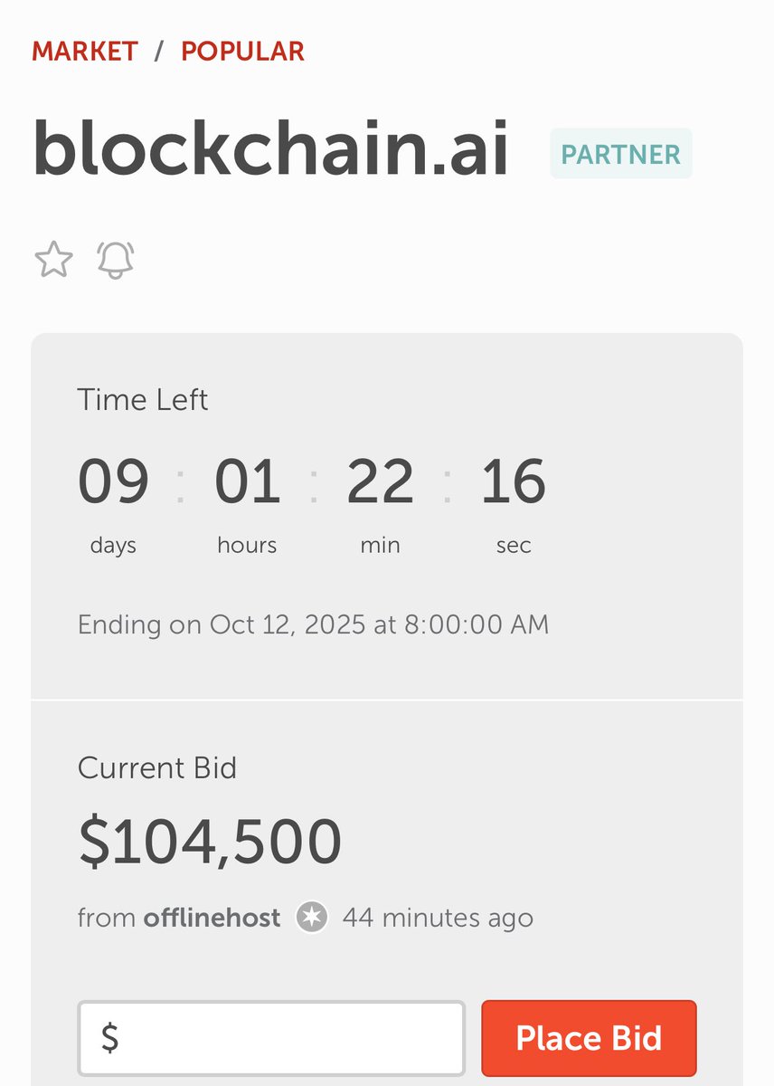 SoldXyz's tweet image. Wow!  #dotai &amp;amp; Blockchain domains are HOT!  This one might reach over $200k?

Only #blockchain related domains I have are not in the ai extension unfortunately, but are a lot more affordable!

- BlockchainFi.org
- BlockchainsFi.com
- Blockology.xyz

…