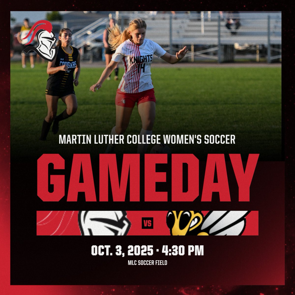 MLC Women's take on another home game! They go up against UW-Superior at 4:30 PM!

Visit mlcknight.com for the live stream and any other information. 

#goknights #knightssoccer