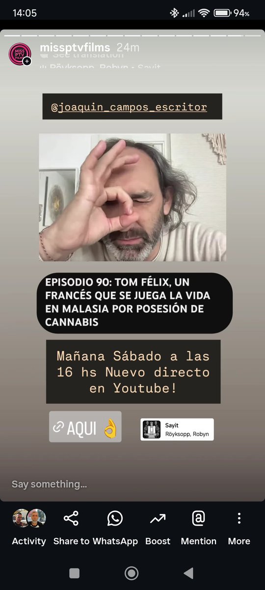 Joaquín en directo ! 👇🎙️🎬
youtube.com/live/rn8jaF5Kd…
#joaquíncamposescritor​ #tomfelix​ #drogas​ #cannabis​ #langkawi​ #francia​ #malaysia​ #carceles