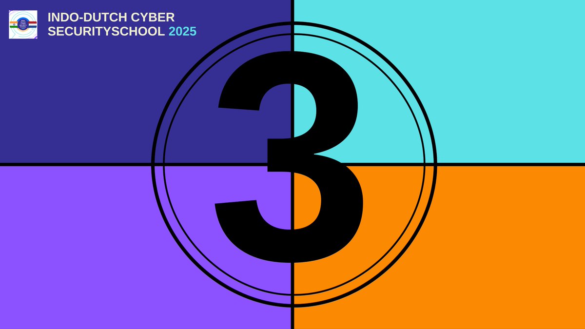 IDCSS25's tweet image. 3 days until the 8th edition of the Indo-Dutch Cyber Security School (IDCSS) begins! We&apos;re extremely excited to kick off with the Inaugural on October 6th! 

See you on MS Teams from 12:30-14:00 CEST/16:00-17:30 IST

@hcssnl @ccoe_hyd @DSCI_Connect @NLinIndia