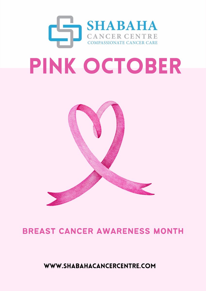 ShabahaCancer's tweet photo. October is Breast Cancer Awareness Month. While a diagnosis can feel overwhelming, treatment and hope are possible. At our centre, we walk with you every step of the way, provide advanced therapies and care. Schedule a consultation today and take the first step toward healing. https://t.co/uDuILphvmv