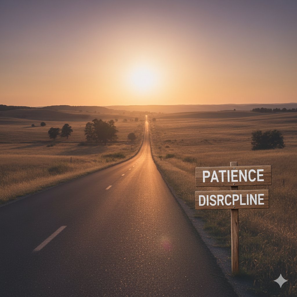 ayushbajaj20oct's tweet image. The more you chase shortcuts, the longer the road becomes. Patience and discipline are not optional—they’re the toll fee for success.