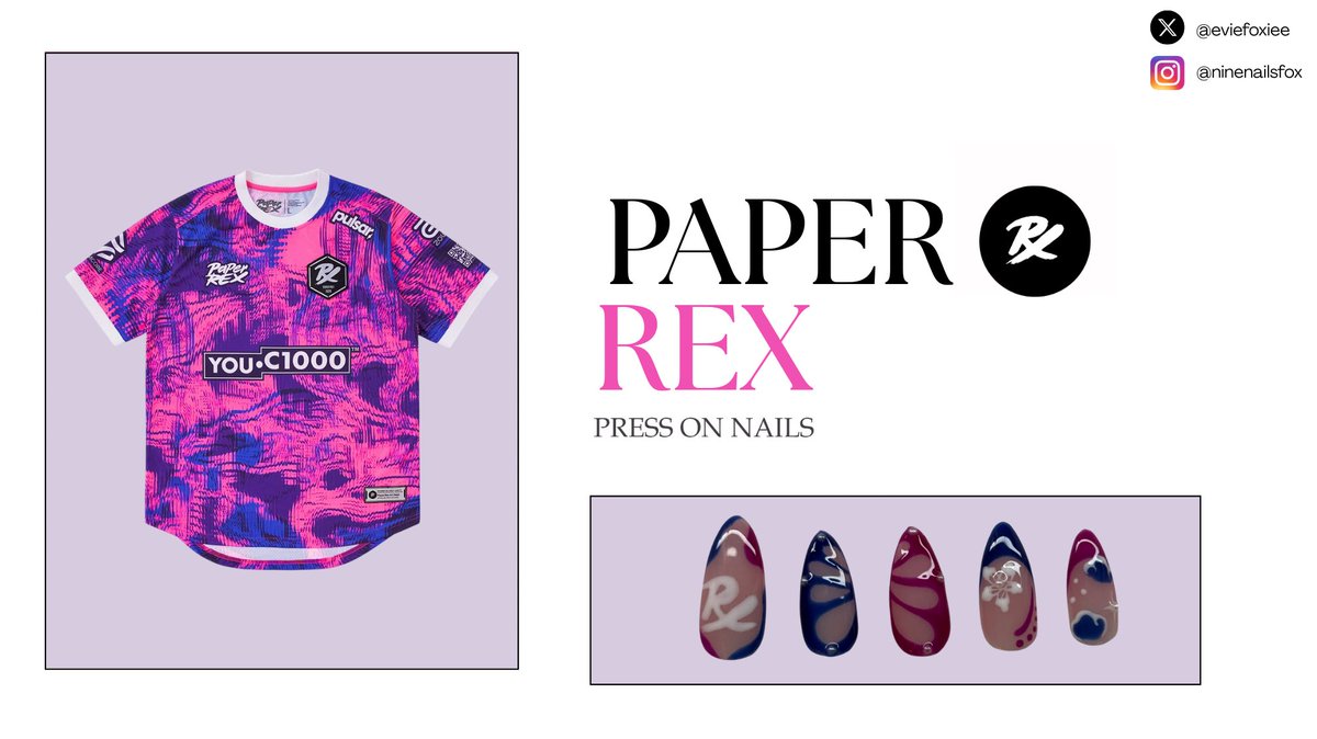 GIVEAWAY VCT PRESS ON NAILS💅

Wanna match your nails with your favorite vct team jersey ? I got you! I’m giving away 2 vct press on nails sets from the team of your choice🤍 (only Europe)

🌙Follow <a href="/eviefoxiee/">sasha✨</a> 
❤️‍🔥Repost and reply with your fav team
✨Tag ur duo

Ends on 10/10!