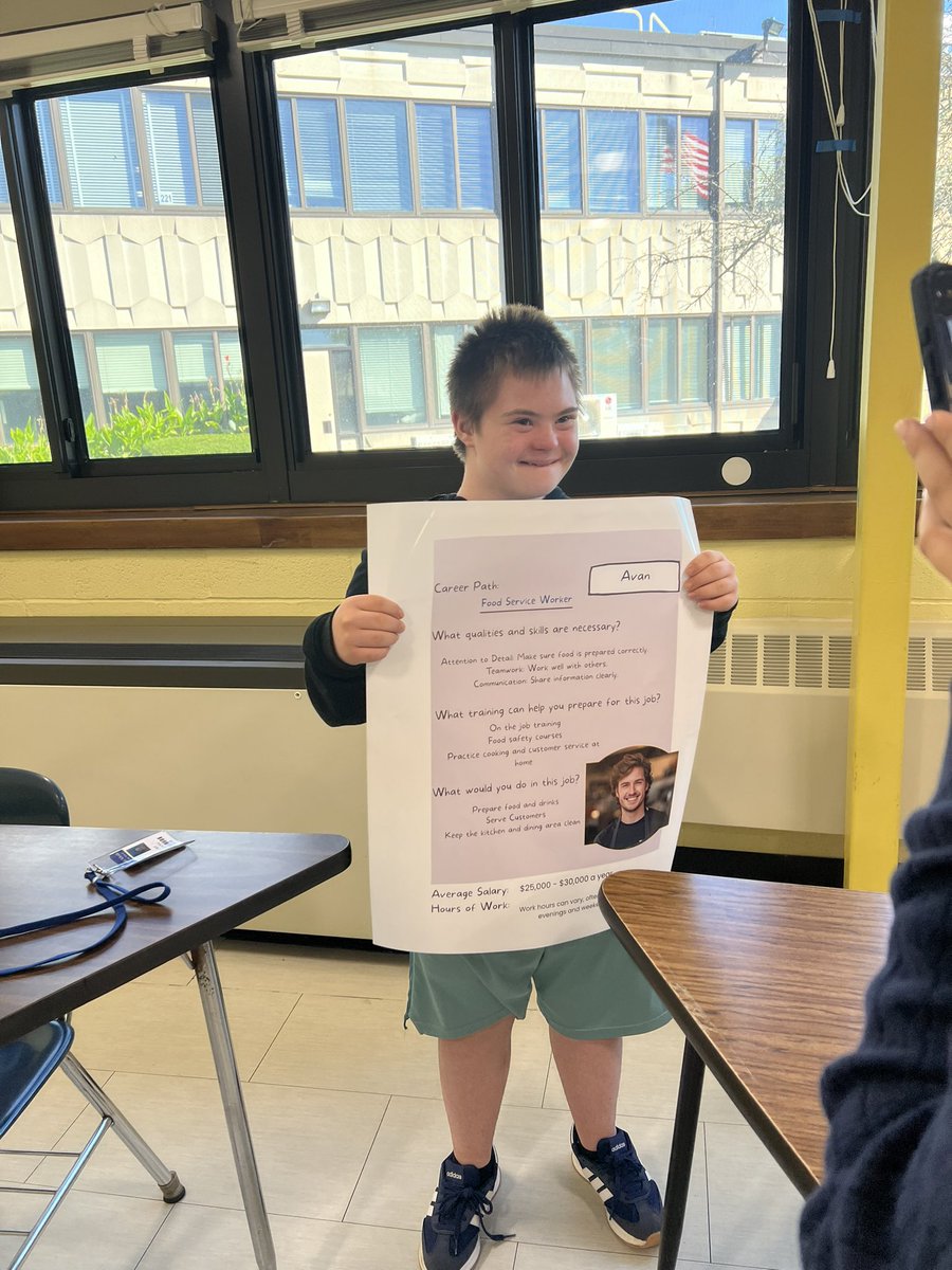 Building your tomorrow students <a href="/BeachStreetWI/">Beach Street MS WI</a> finished their job/career research making their own posters with the help of AI! #WIproud #Canva