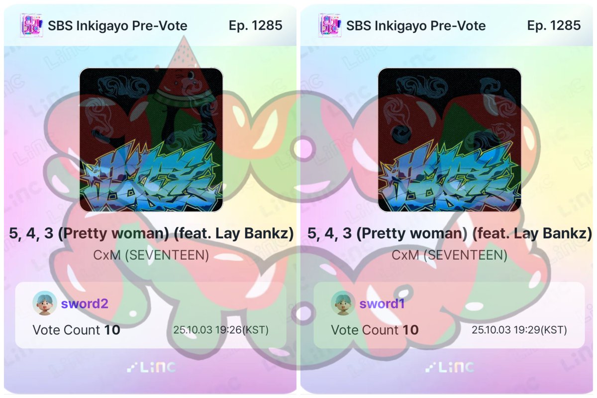 Congratulations for Giveaway and this is our proof vote :

600 FP for #CxM #SEVENTEEN

Thank you for your participation‼️ 🫶

#swordproof