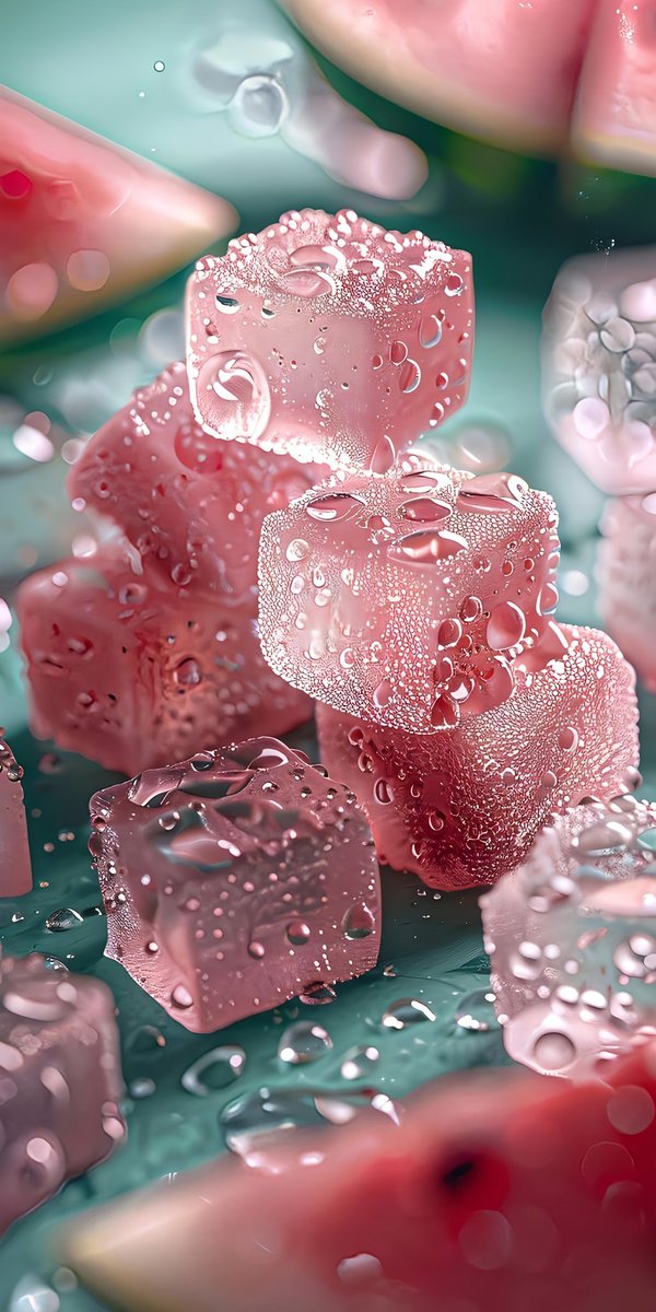 Leonard18_X's tweet image. &quot;Chilled pink ice cubes with a fresh glow ❄️💧 #LEONARDX #CoolVibes&quot;  
Load in 4k