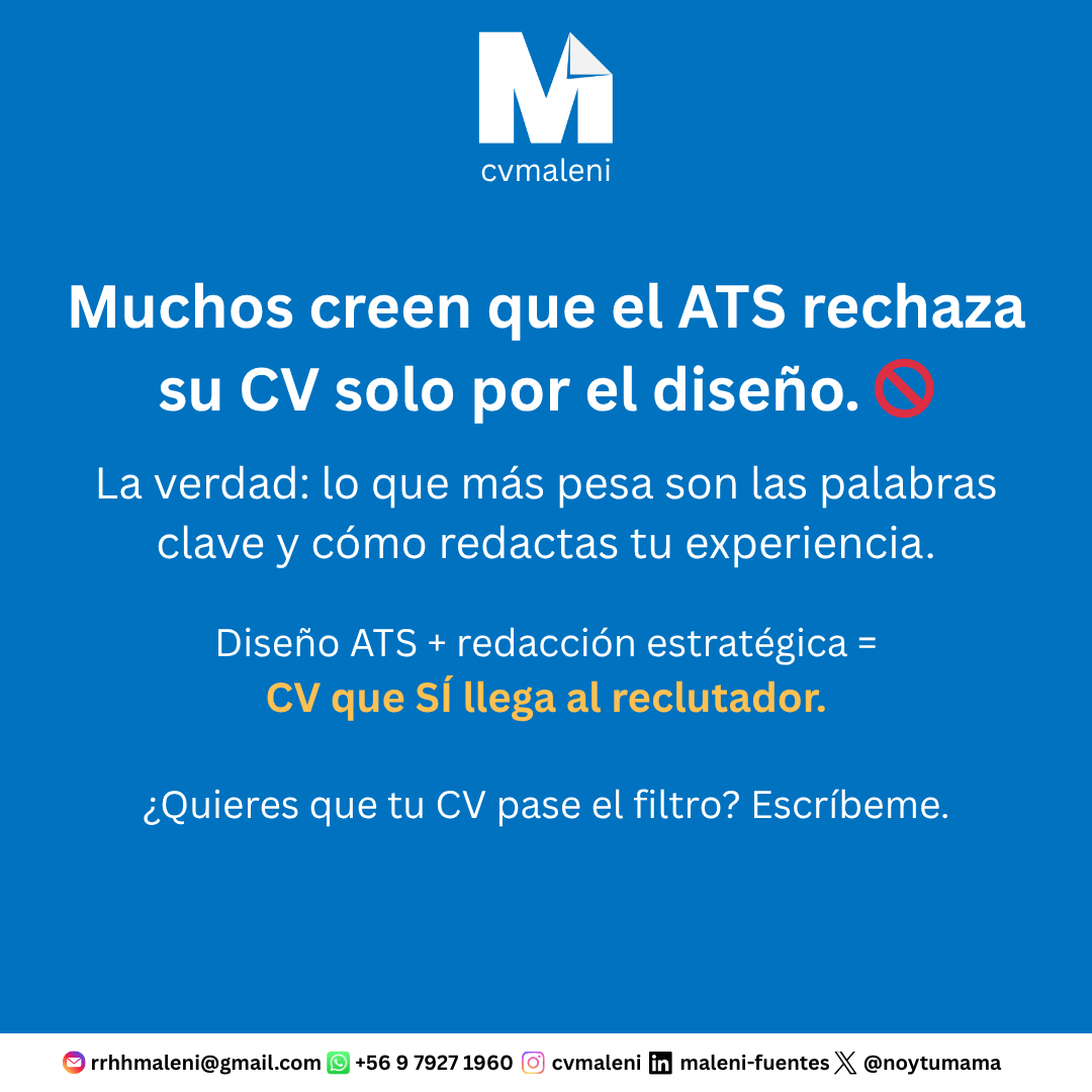 ME AYUDAN CON UN RT POR FIS?
Los famosos filtros ATS son el primer obstáculo que tienes que superar si quieres que tu currículum llegue a un reclutador. No basta con un diseño “bonito”: necesitas que esté redactado estratégicamente, con palabras clave y adaptado al rubro o a la