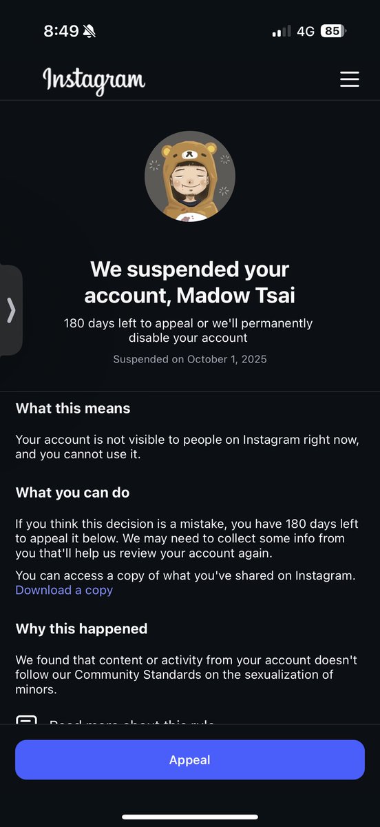 madow_art's tweet photo. I don’t even know what I do wrong?
That is so UNFAIR!
@Meta @instagram https://t.co/2aPImYy6Ab