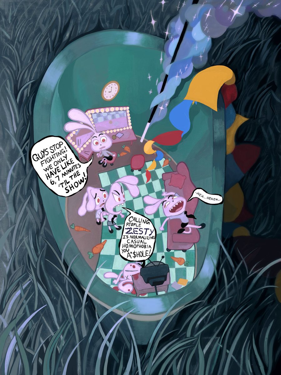 bunnies backstage at the magic show 🎩🪄